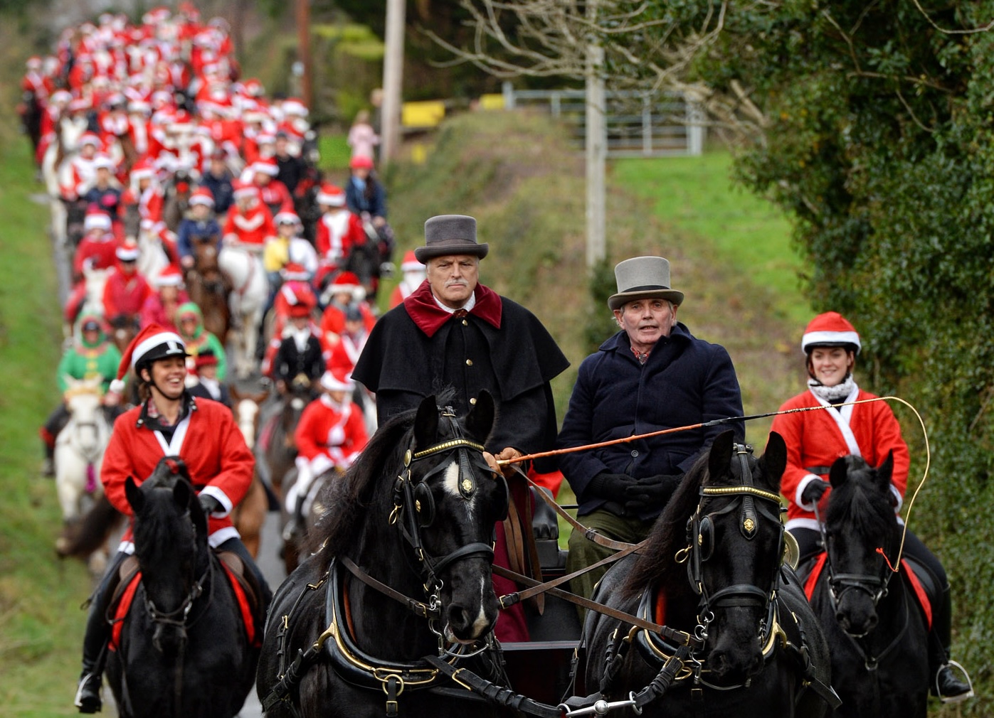 Santa riders on the Saintfield Christmas Charity Ride